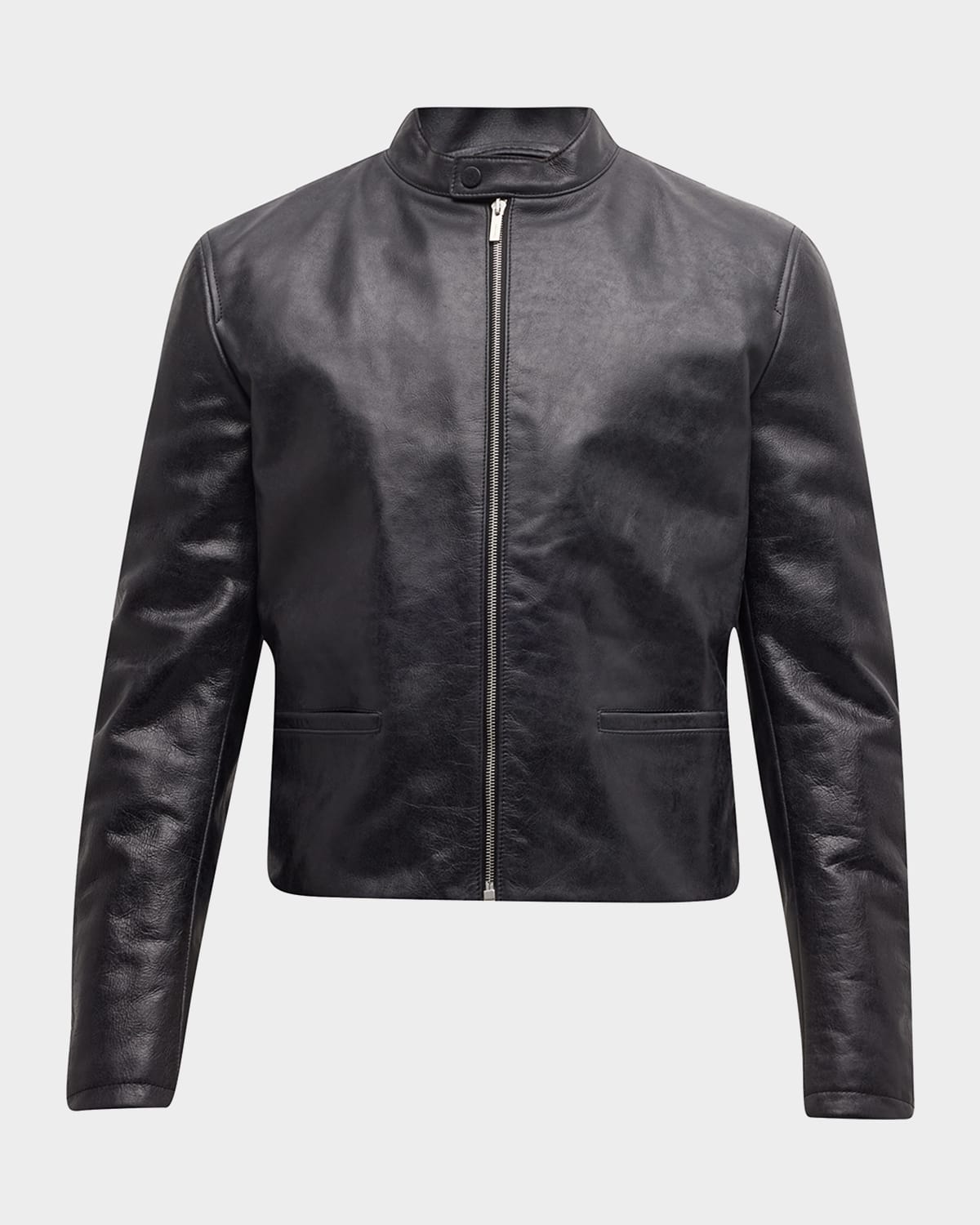 Ferragamo Men's Leather Moto Jacket