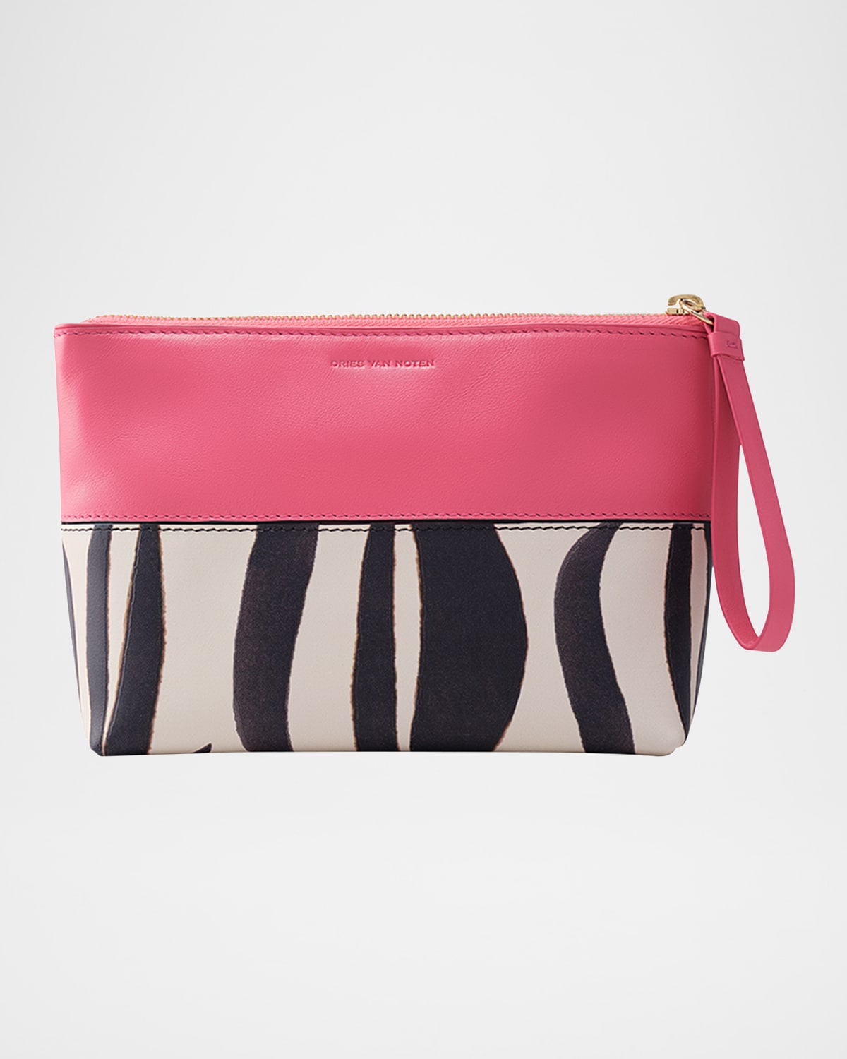 Dries Van Noten Rosa Carnivora Pochette Pouch
