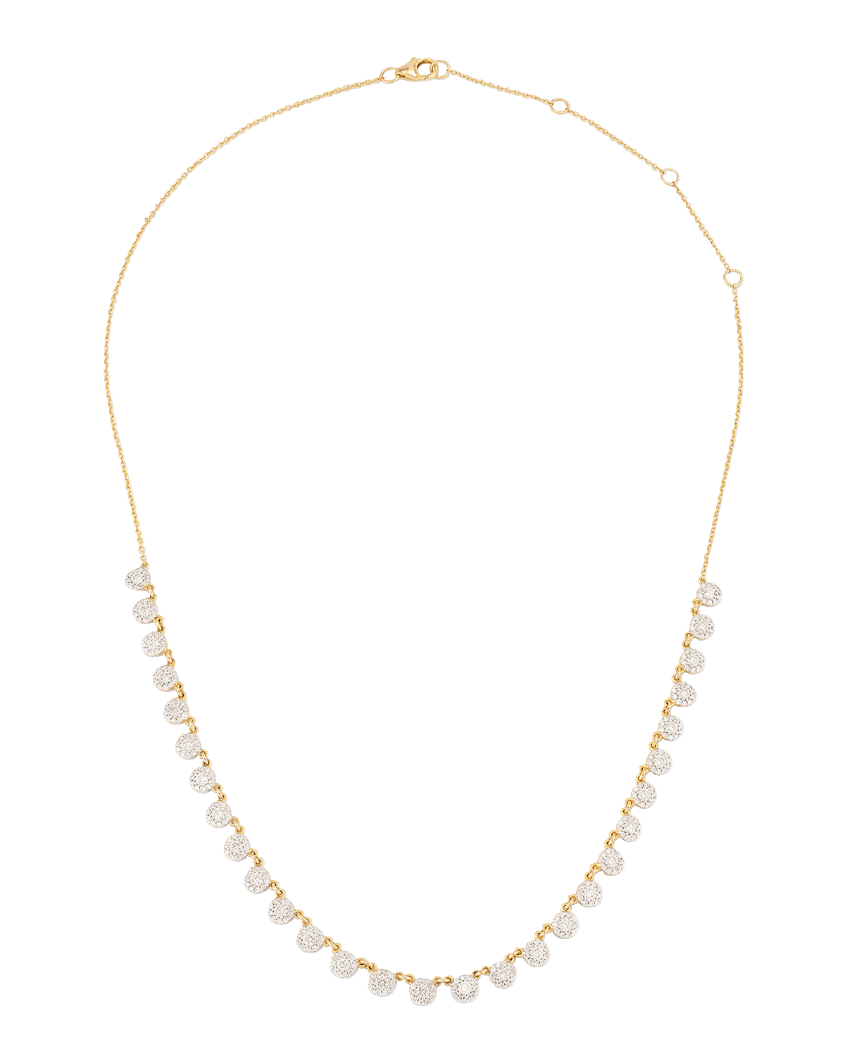 Siena Jewelry 14K Yellow Gold Diamond Disc Necklace