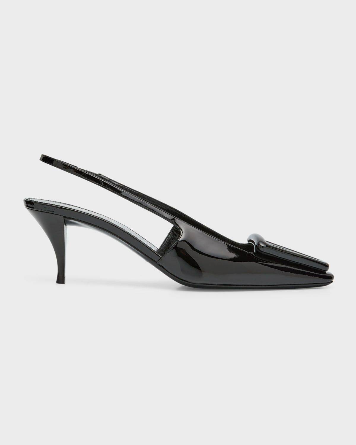 Saint Laurent Tom Patent Buckle Slingback Pumps