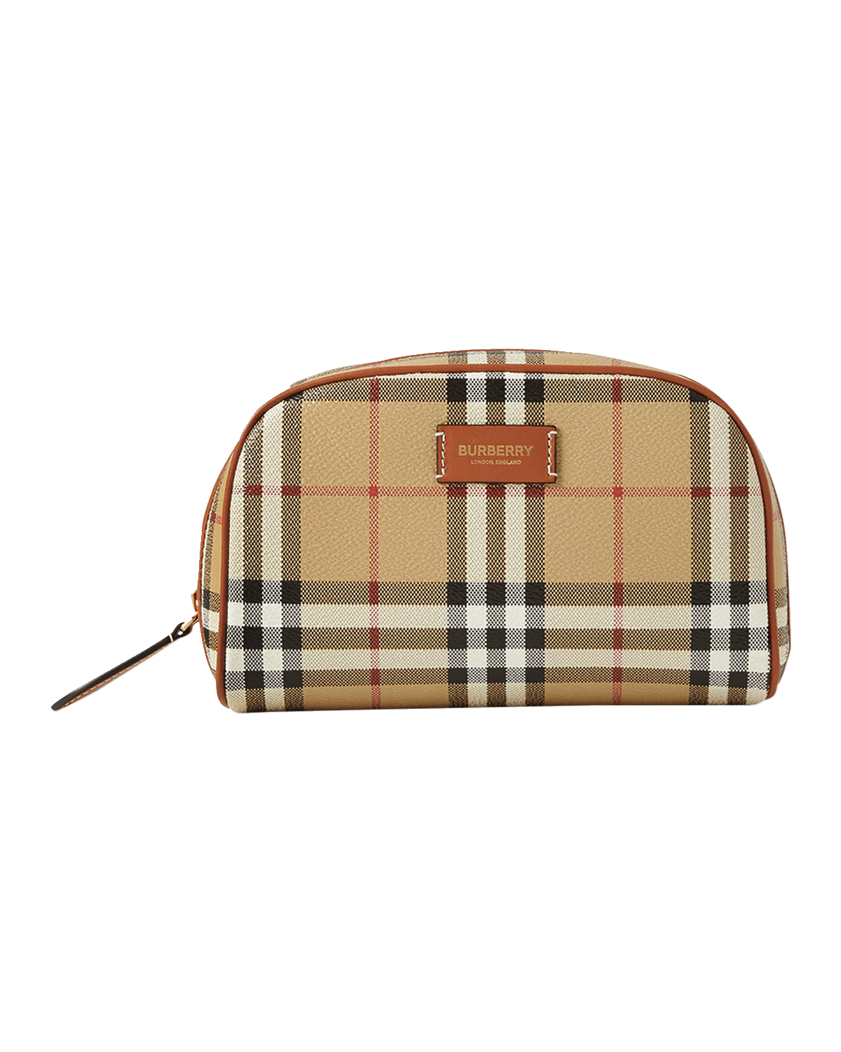 Burberry Small Check Zip Cosmetic Pouch Bag