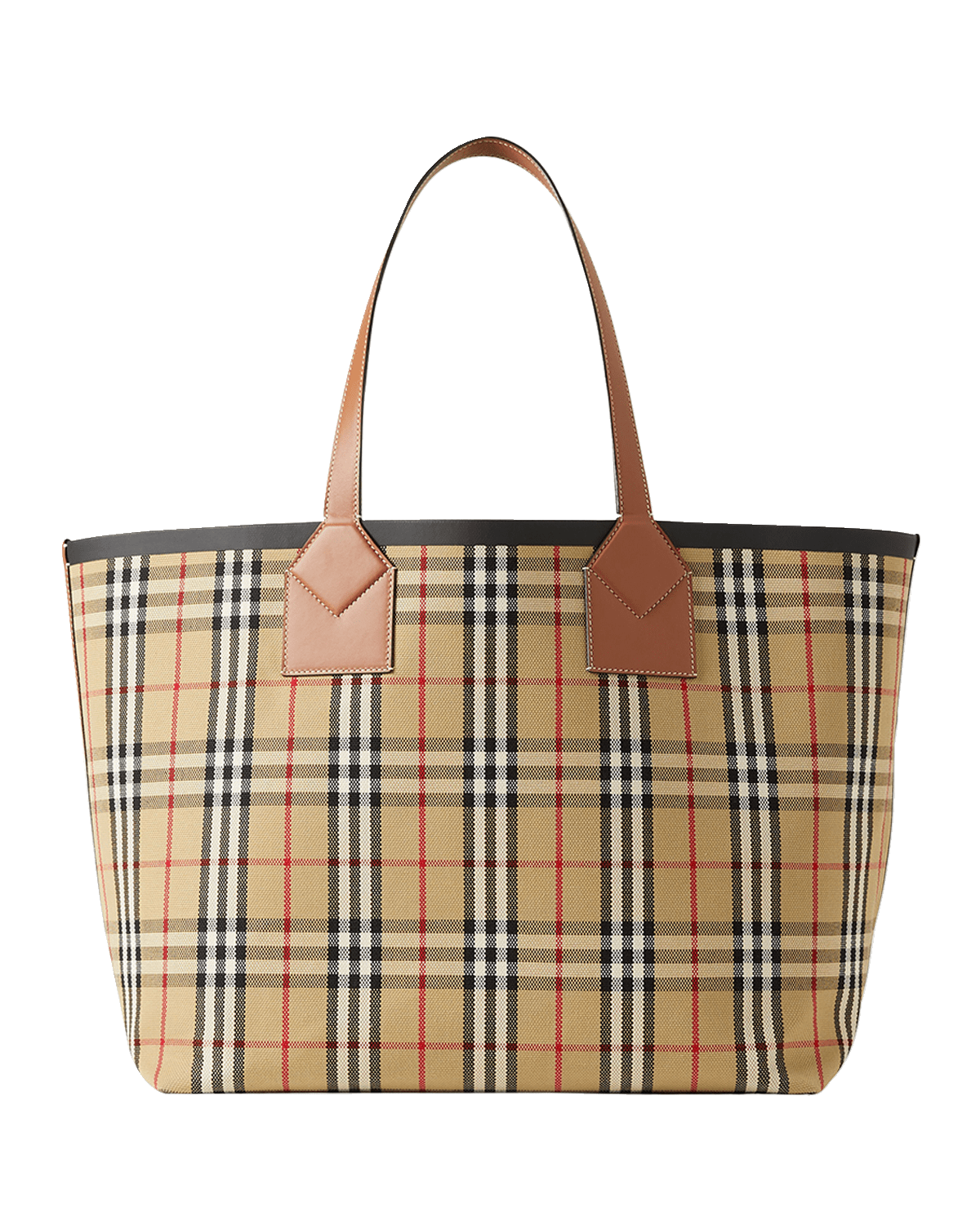 Burberry Heritage Large Check Canvas Tote Bag