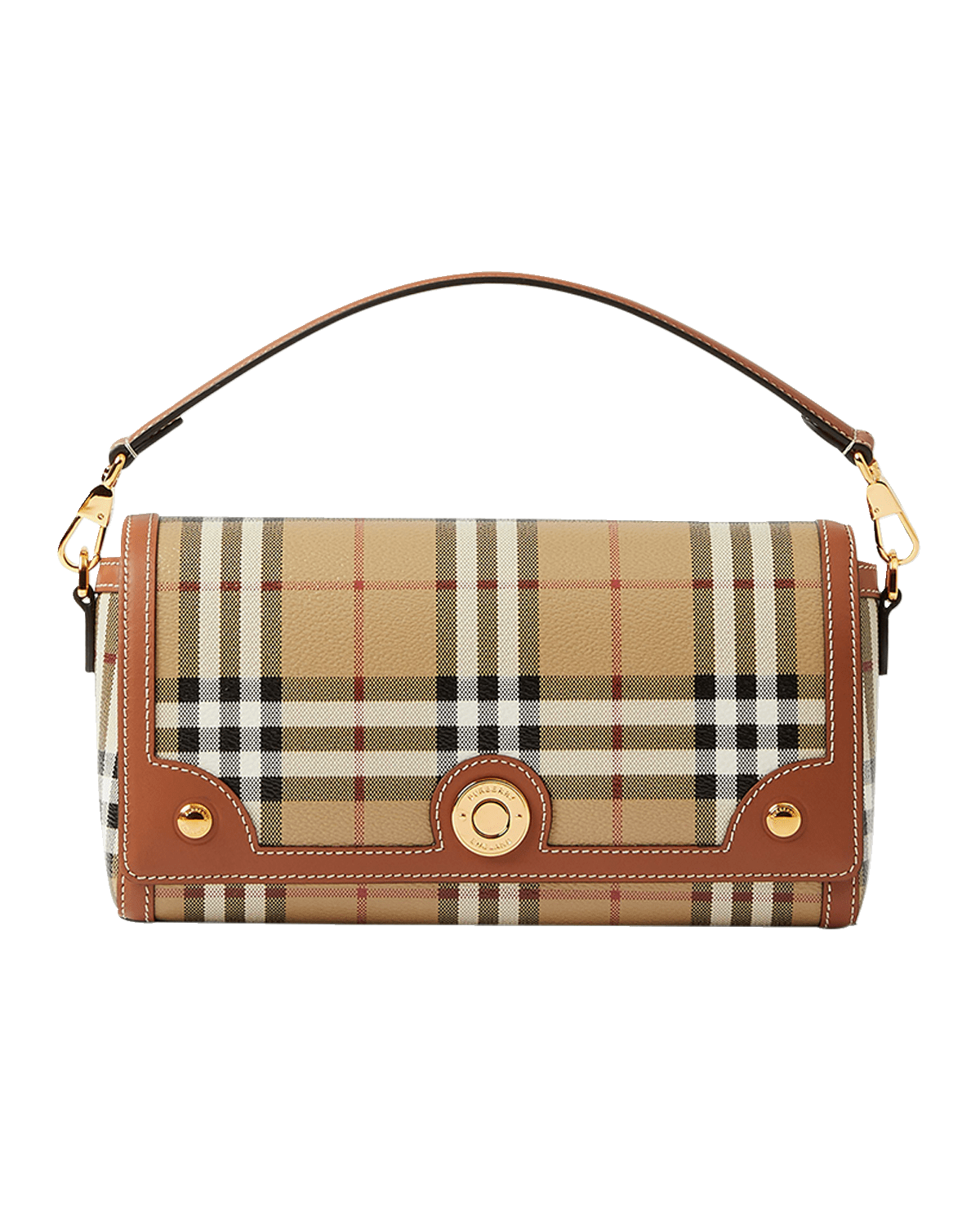 Burberry Note Small Check Top-Handle Bag