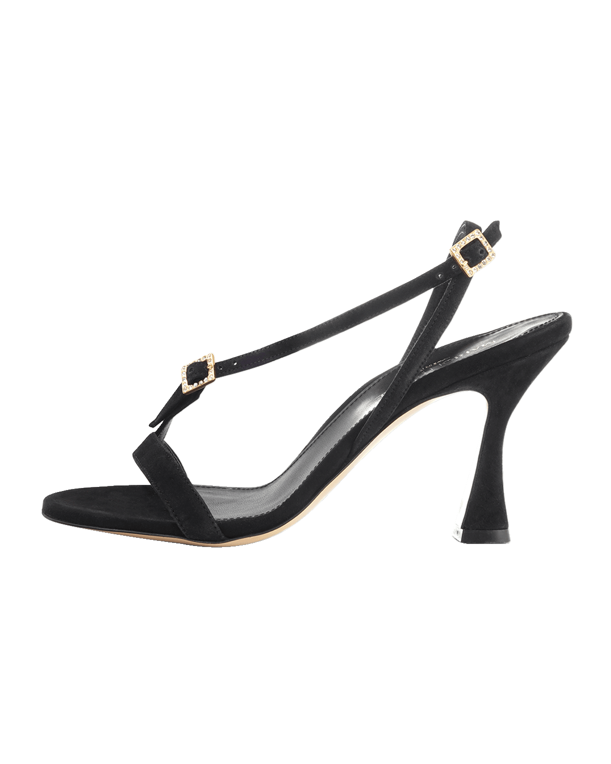 Marion Parke Isa Leather Crystal Buckle Sandals