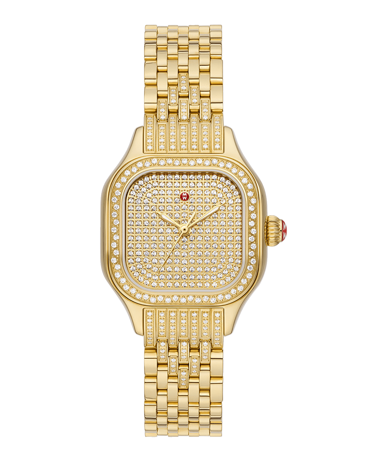 MICHELE 29mm Limited Edition Meggie Diamond Pave Watch, Gold