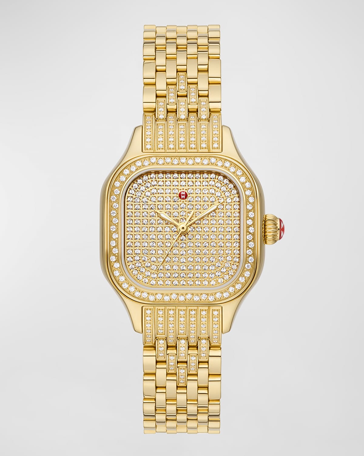 MICHELE 29mm Limited Edition Meggie Diamond Pave Watch, Gold