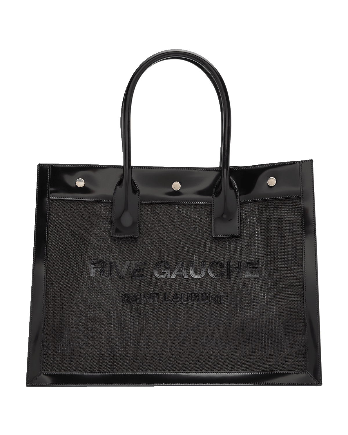 Saint Laurent Rive Gauche Small Tote Bag in Mesh