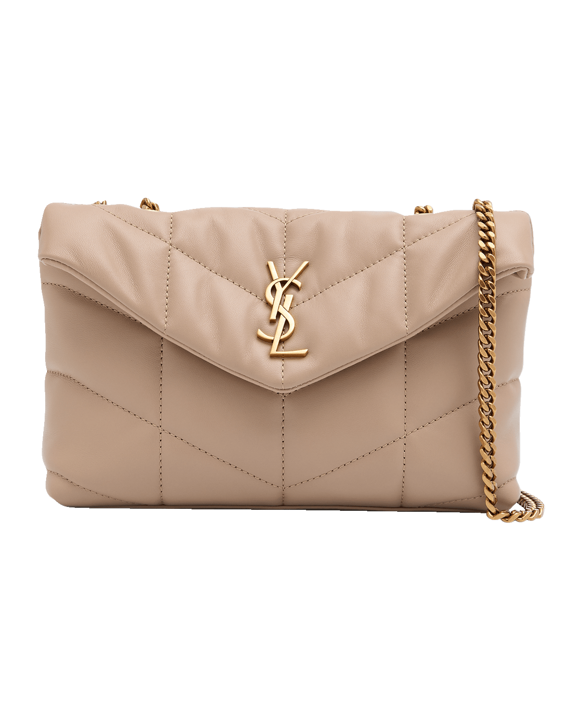 Saint Laurent Lou Puffer Toy YSL Shoulder Bag in Quilted Leather