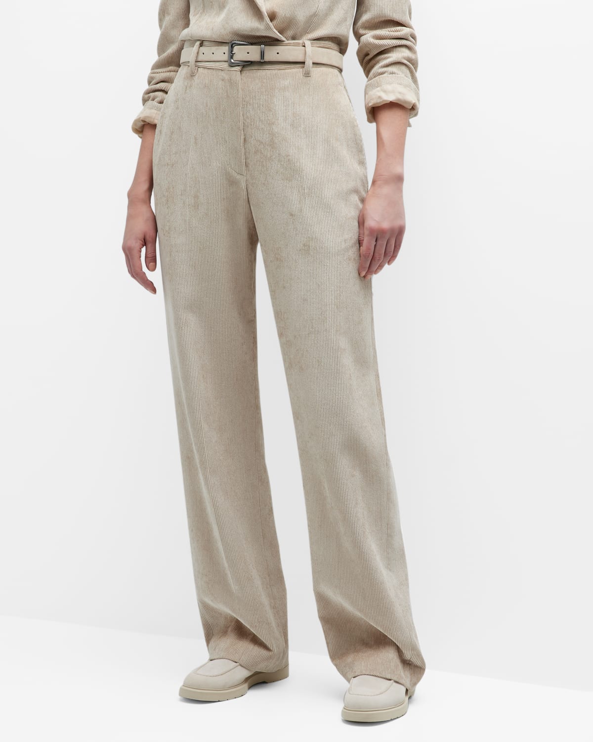 Straight Leg Corduroy Pants | Neiman Marcus