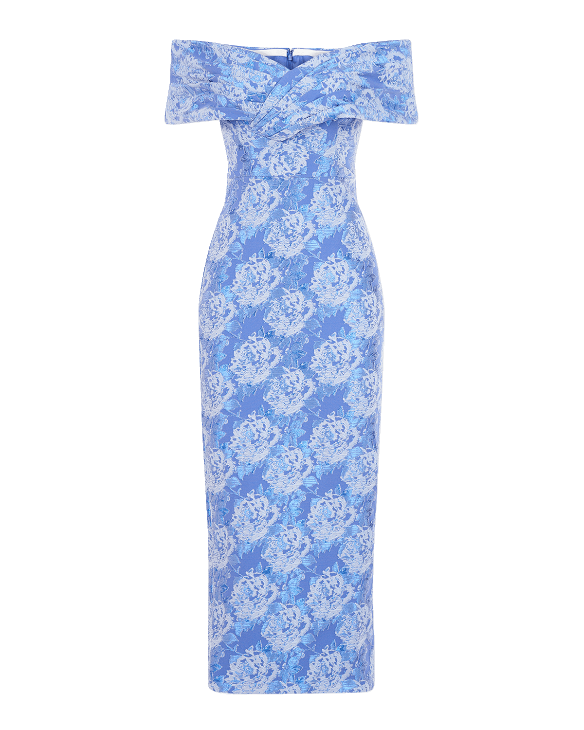 Theia Violetta One Shoulder Jacquard Midi Dress Neiman Marcus