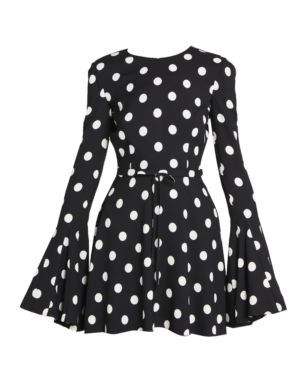 Saint Laurent Polka Dot Mini Flare Dress