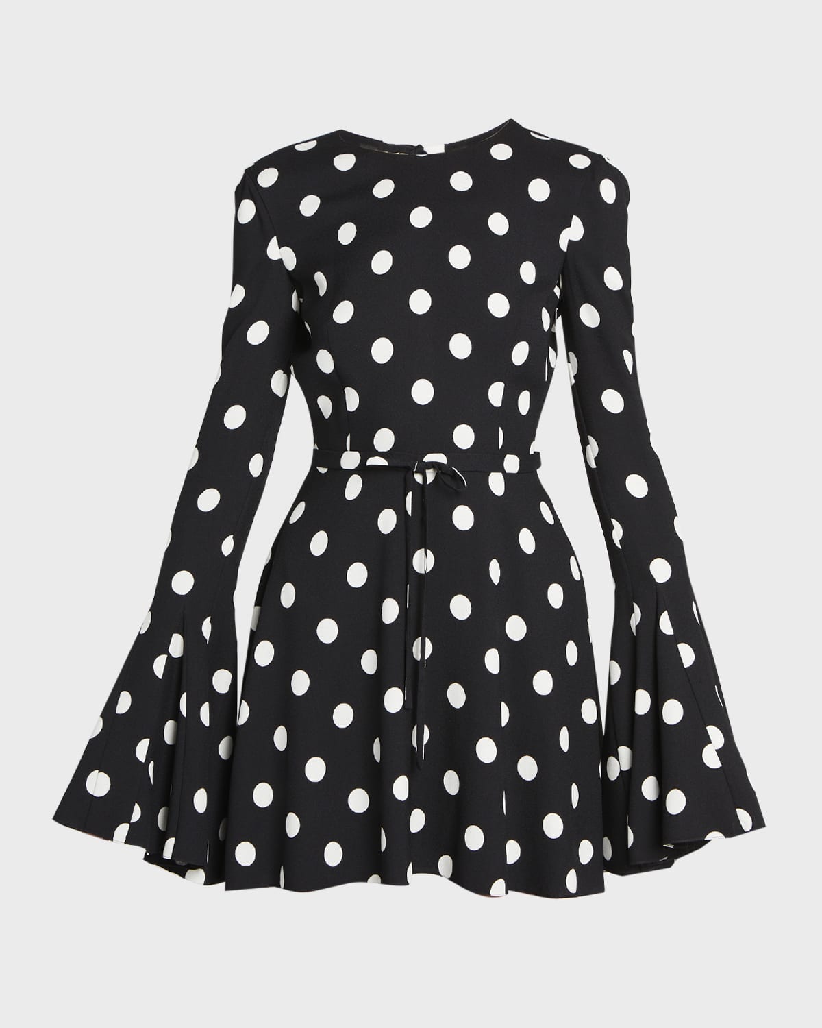 Saint Laurent Polka Dot Mini Flare Dress