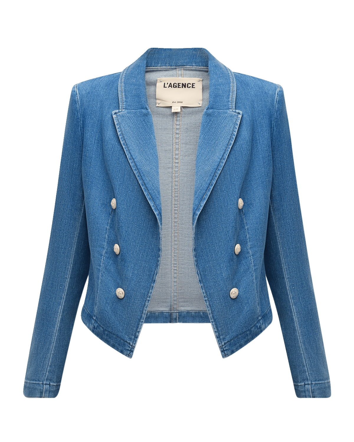 L'Agence Wayne Cropped Double-Breasted Jacket