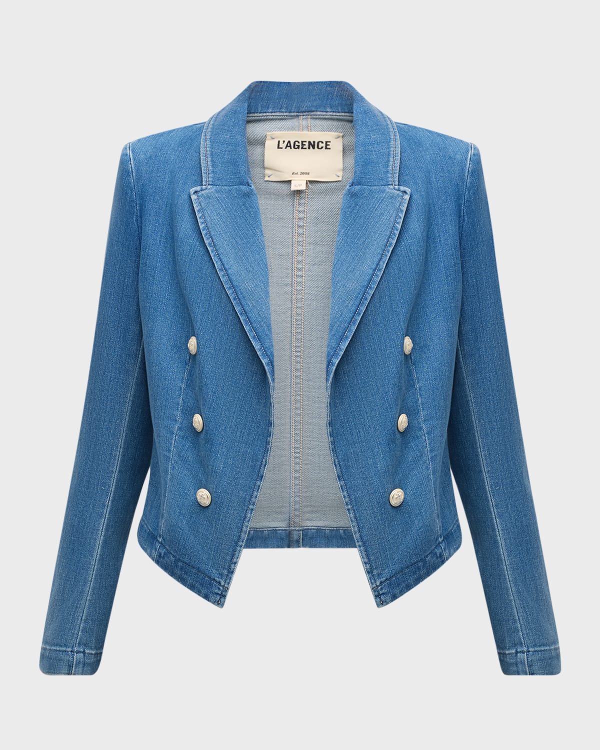 L'Agence Wayne Cropped Double-Breasted Jacket