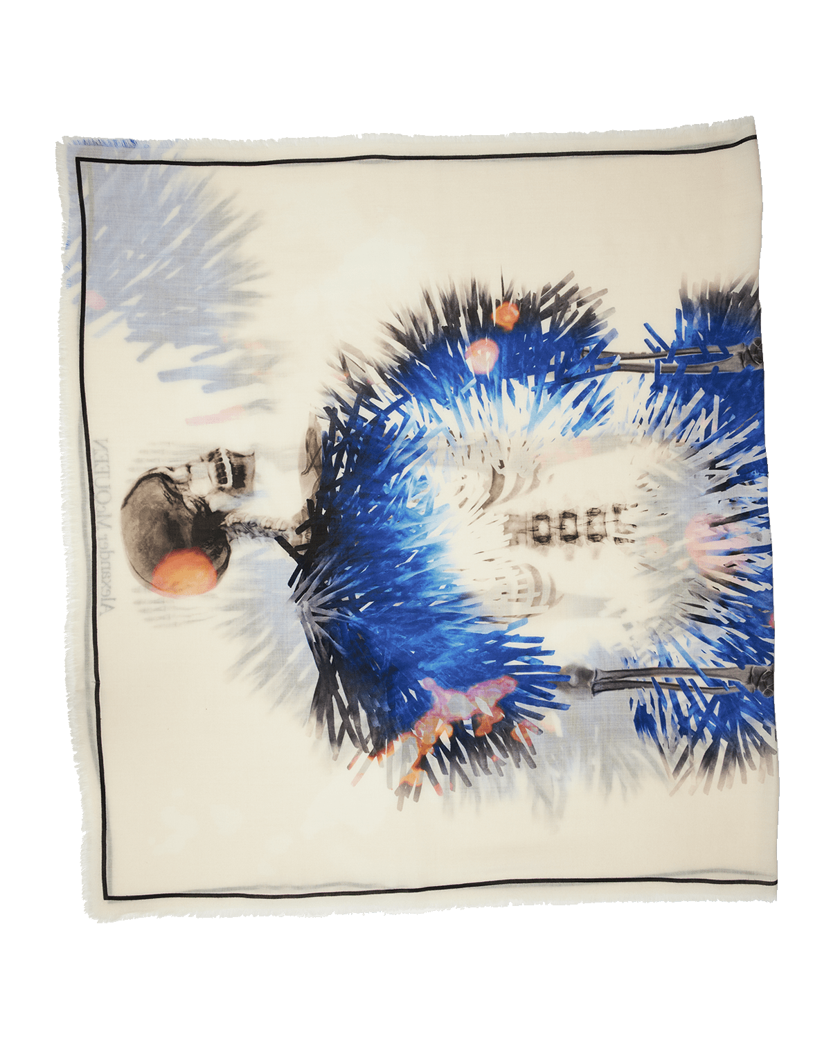 Alexander McQueen Raffia Skeleton Wool Shawl