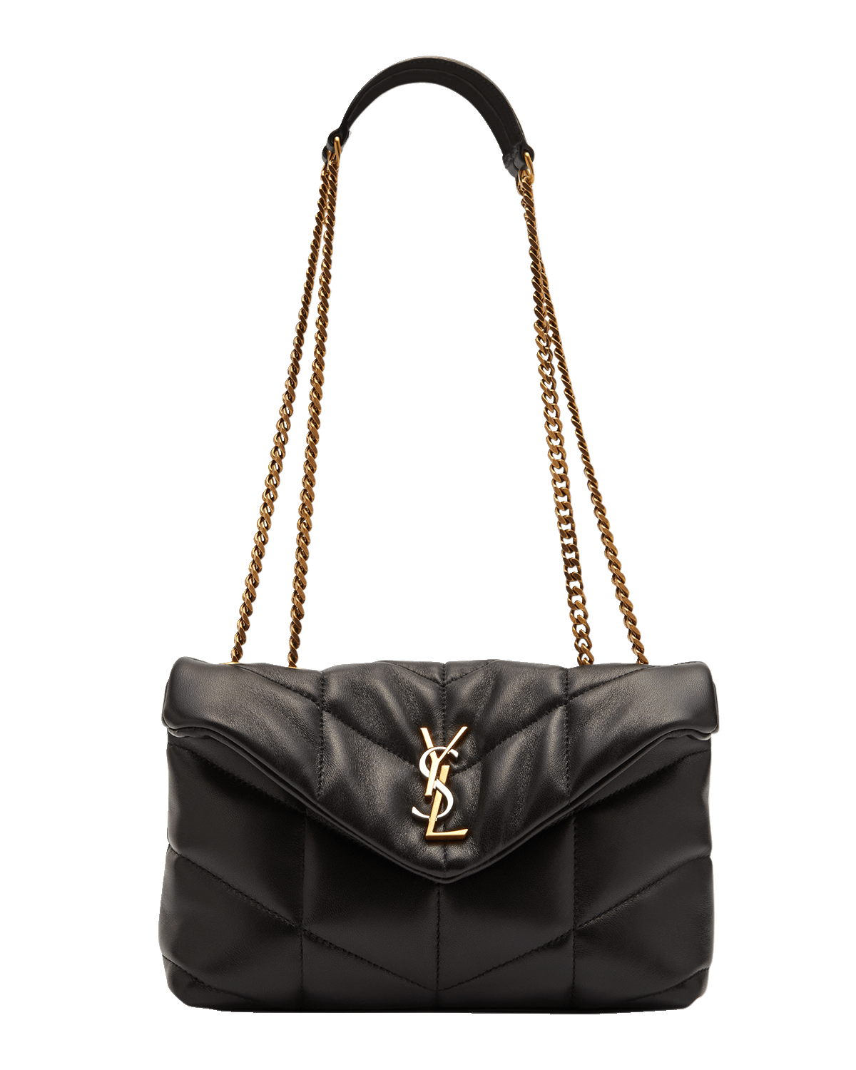 Saint Laurent Lou Puffer Toy YSL Shoulder Bag in Quilted Leather
