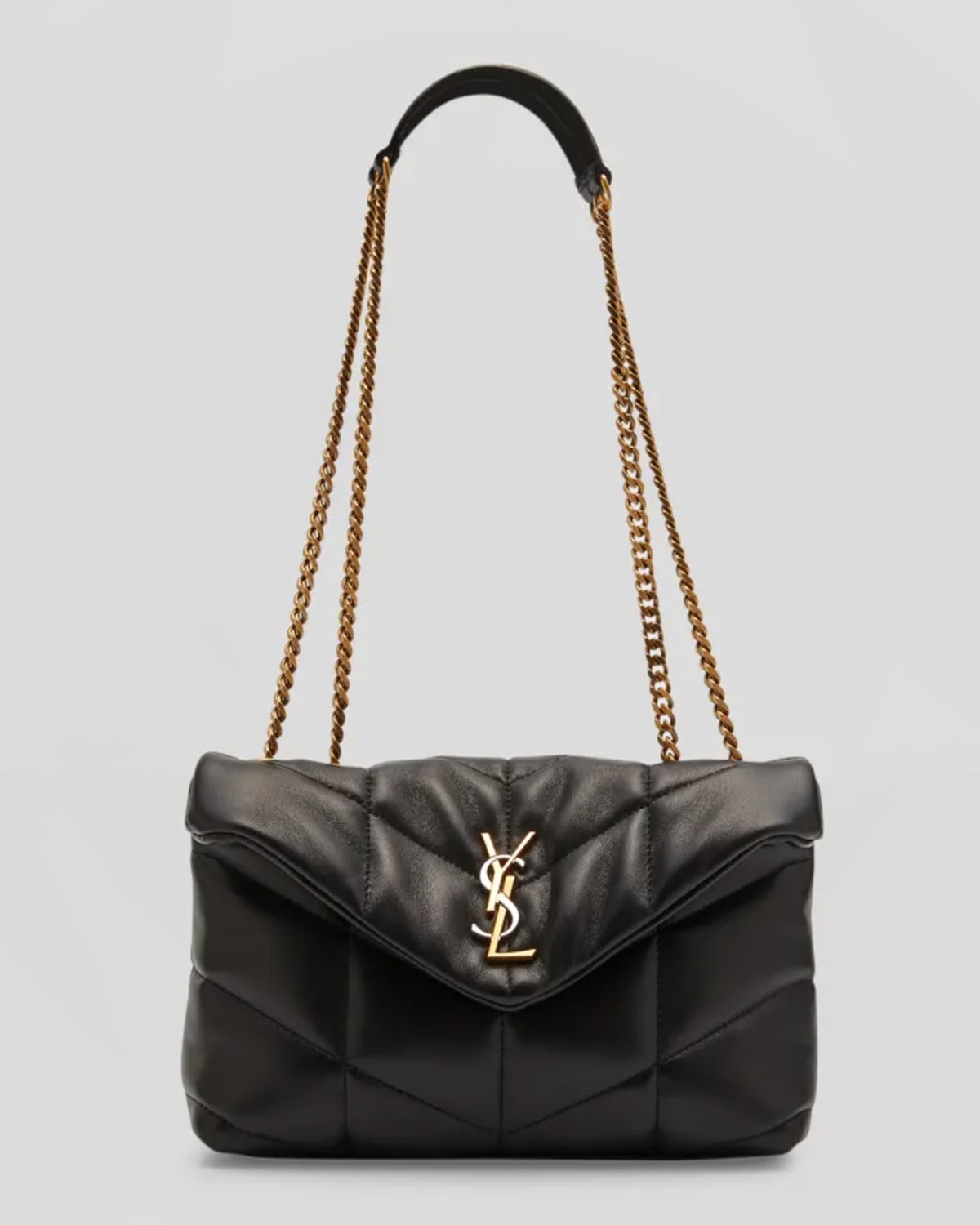 Saint Laurent Lou Puffer Toy YSL Shoulder Bag in Quilted Leather