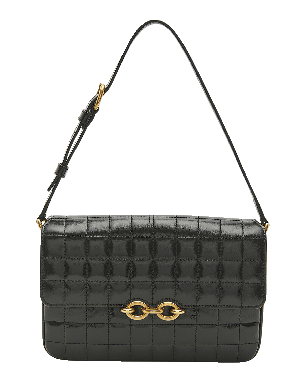 Saint Laurent Le Maillon Shoulder Bag in Quilted Smooth Leather