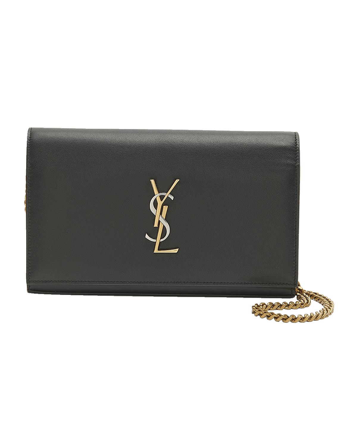 Saint Laurent Cassandra YSL Wallet on Chain in Smooth Leather