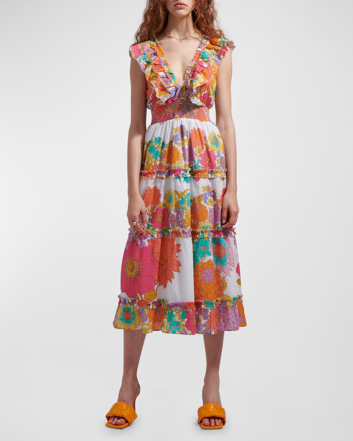 Cotton Floral Dress Neiman Marcus