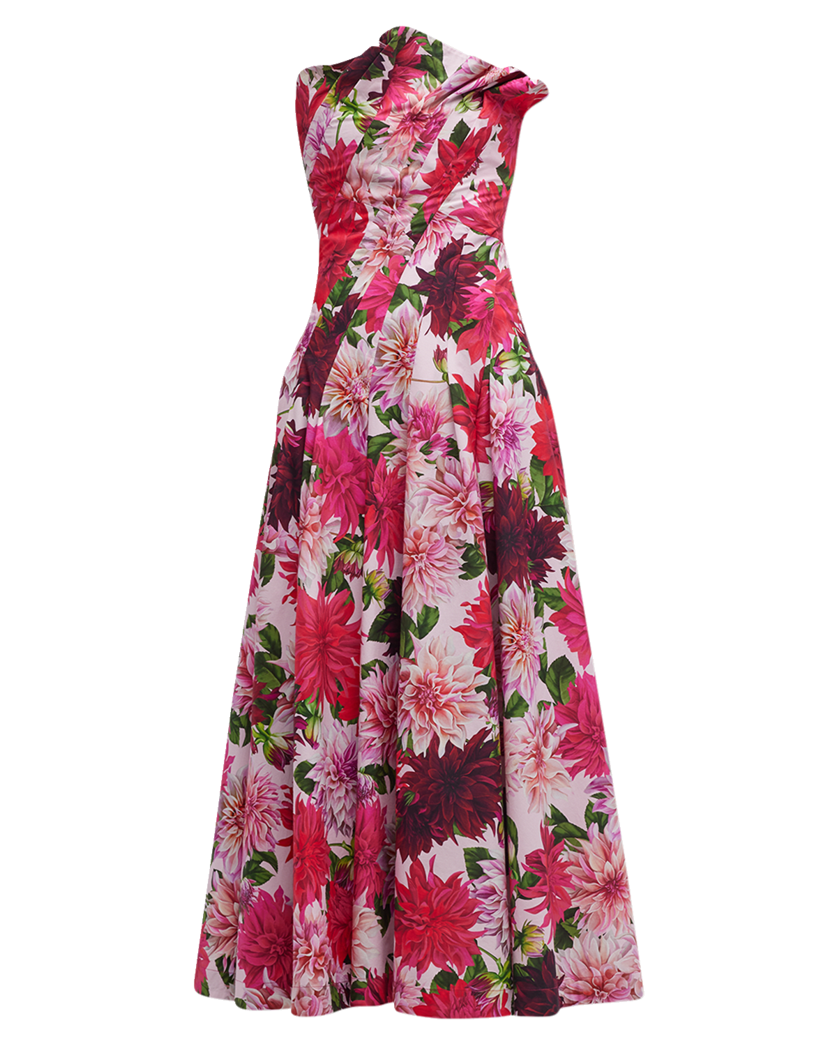 Oscar de la Renta Floral Fil Coupé Midi Dress | Neiman Marcus