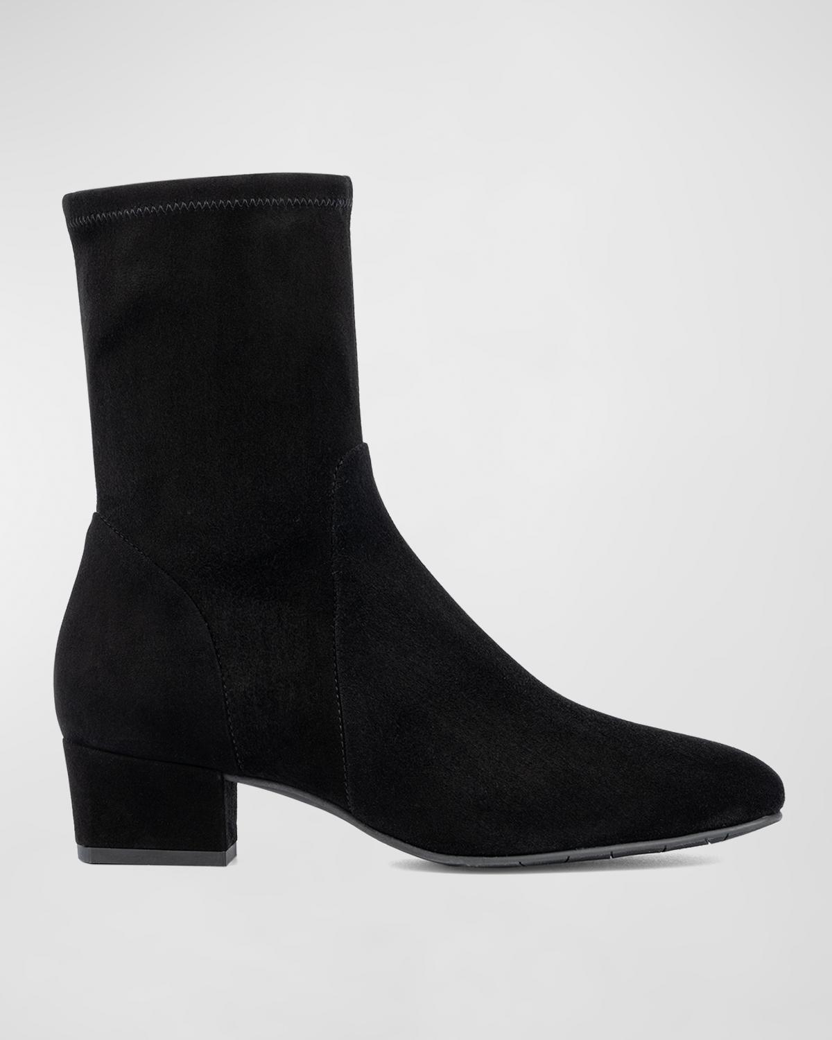 Aquatalia Stassi Stretch Suede Ankle Boots