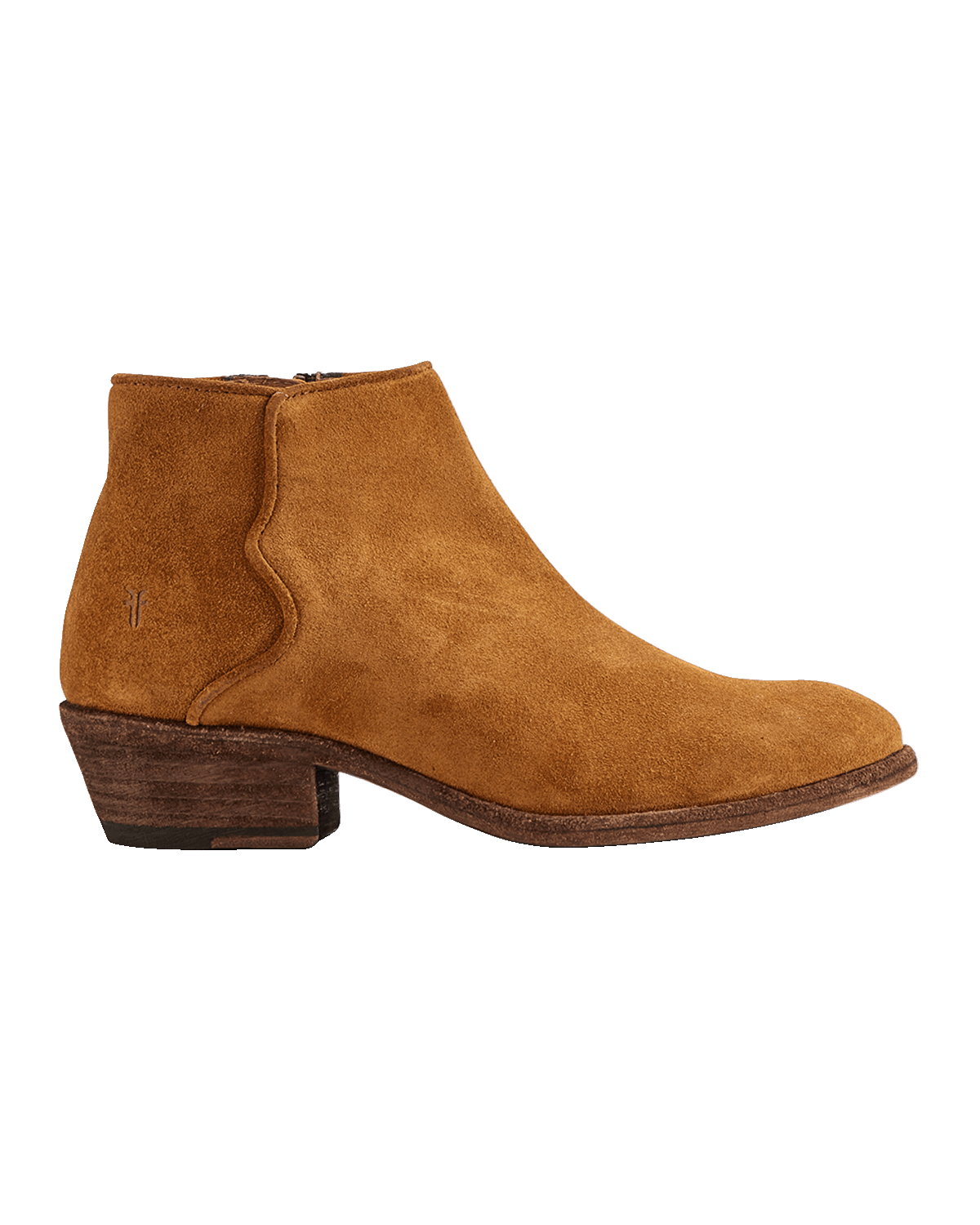 Frye Carson Suede Piping Zip Booties