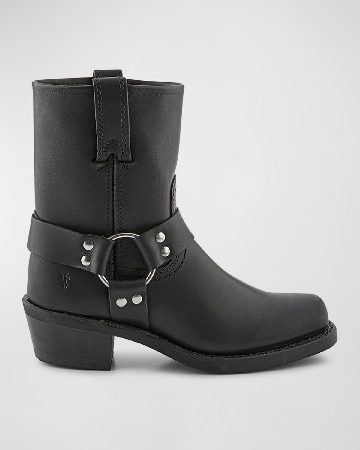 Frye Leather Short Harness Moto Boots