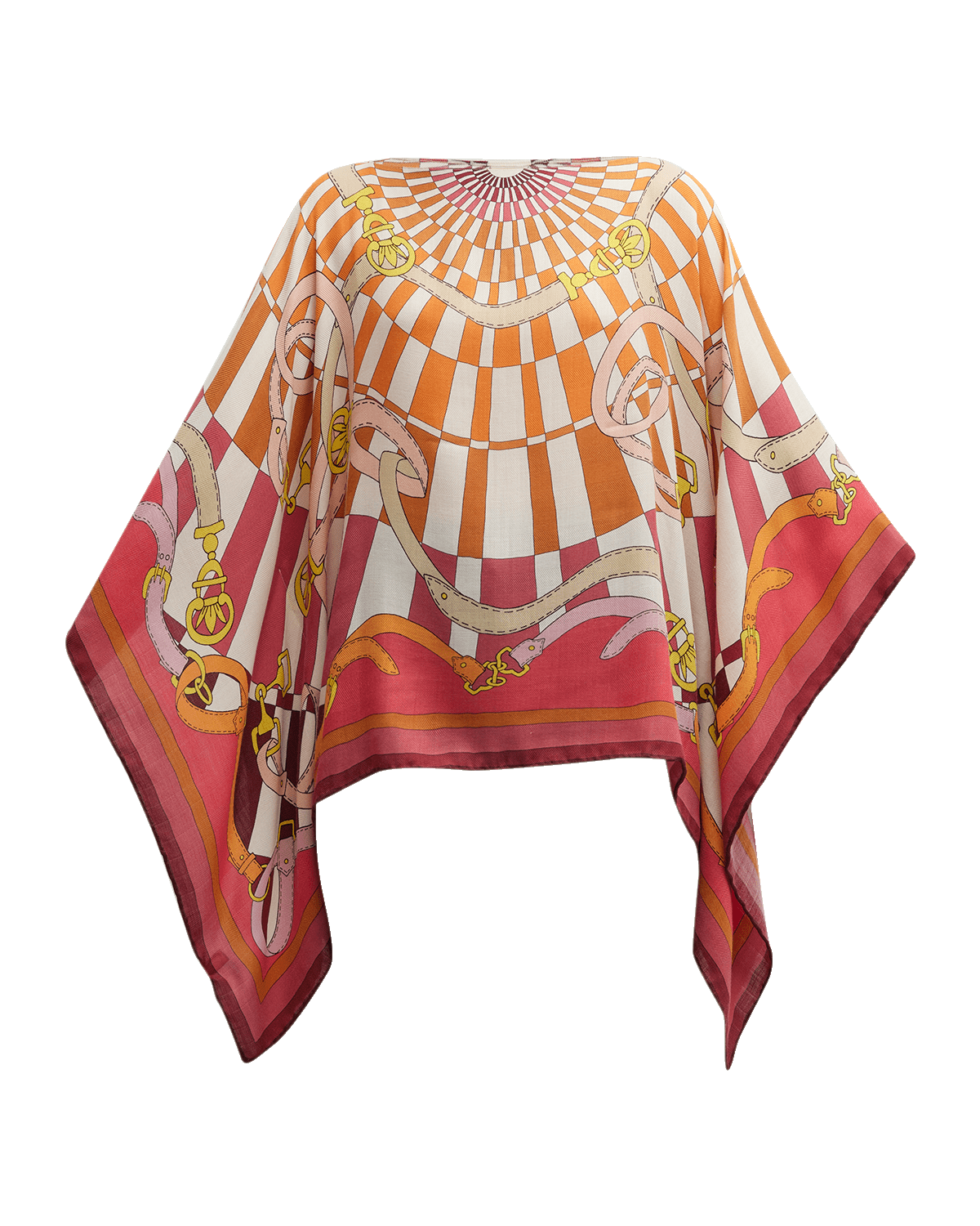 Rani Arabella Warm-Toned Firenze Cashmere-Blend Poncho