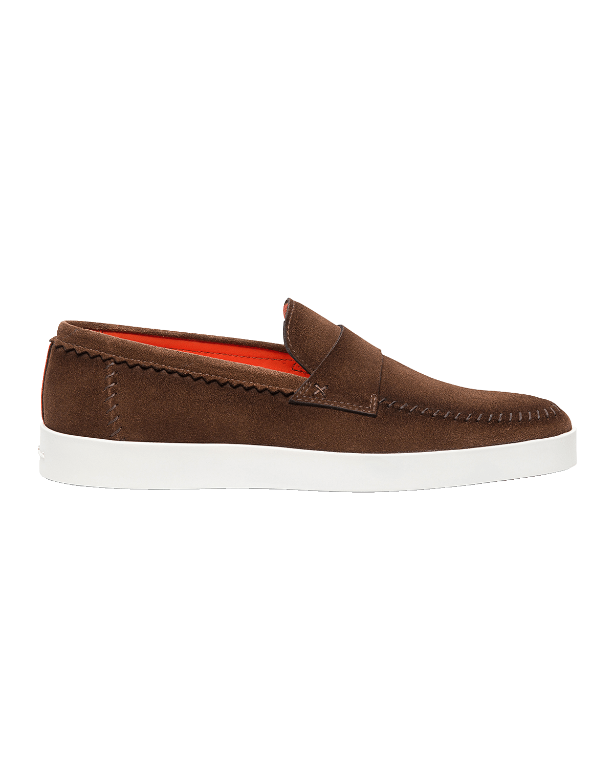 Santoni Men's Atlantis Suede Sneaker Sole Loafers