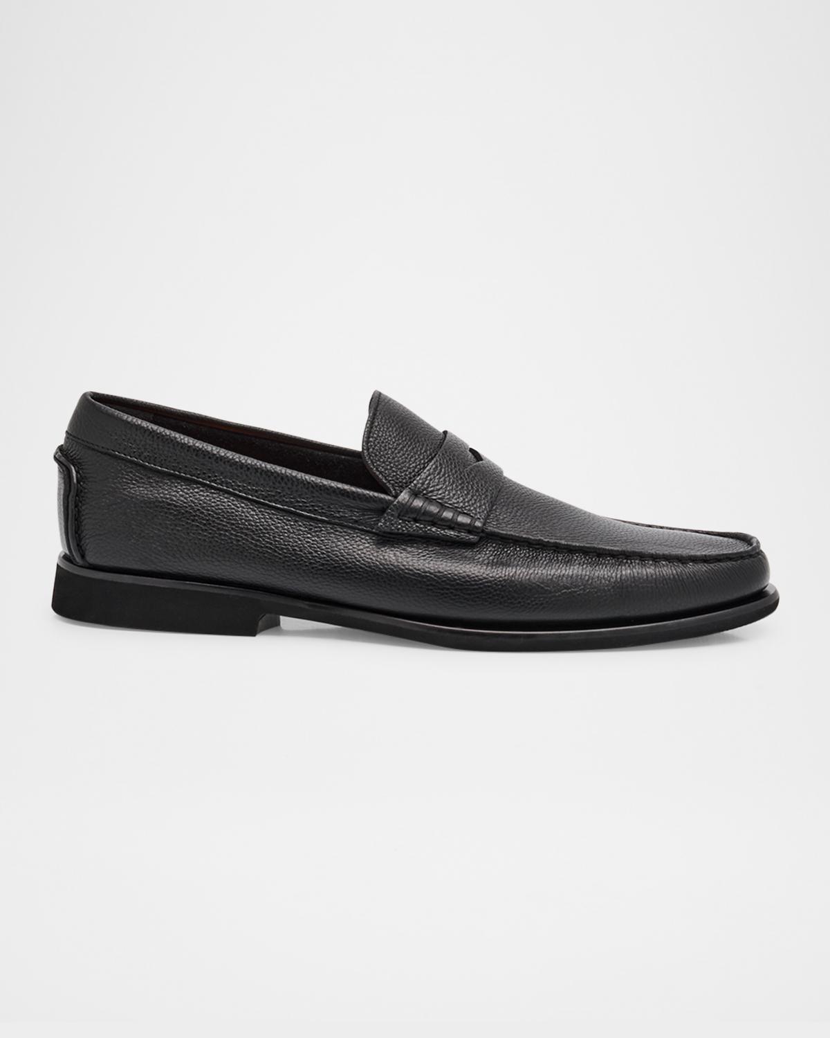 Santoni Men's Ikangia Leather Penny Loafers