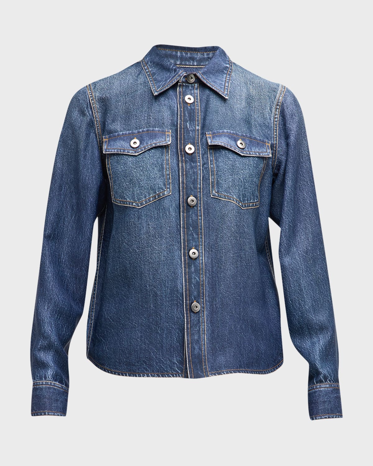 Bottega Veneta Denim Collared Shirt