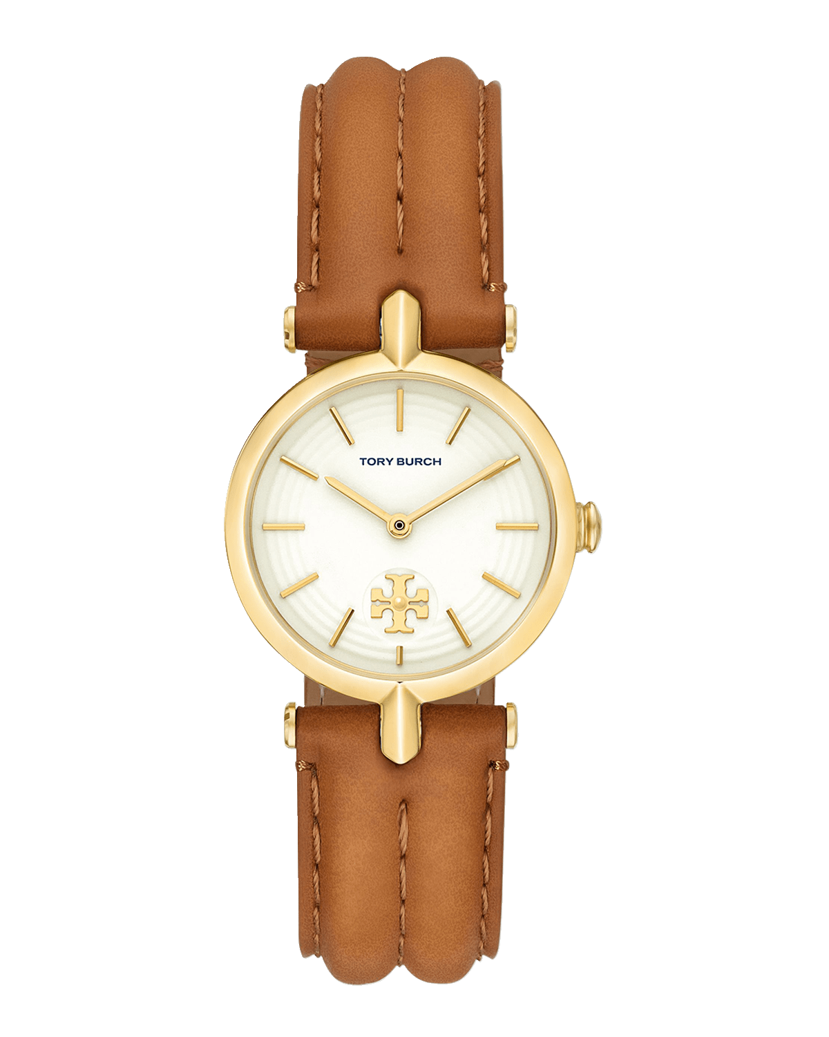 Tory Burch The Kira Watch with Luggage Leather Strap