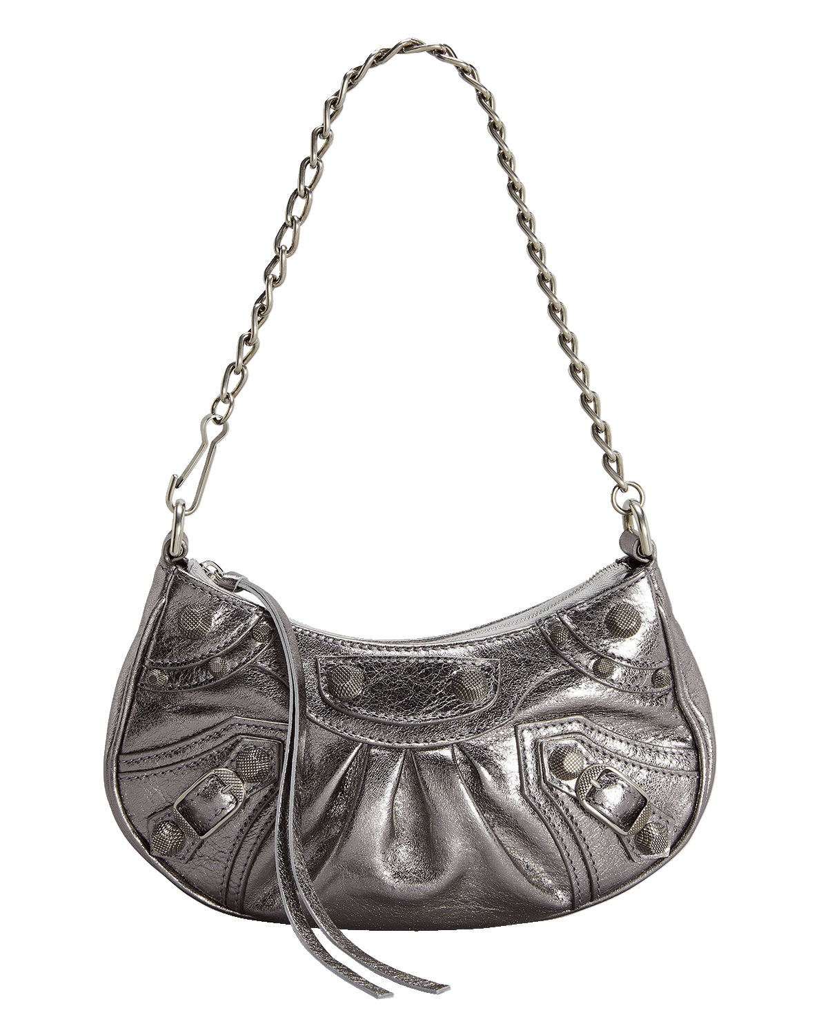 Balenciaga Le Cagole Mini Metallic Bag with Chain