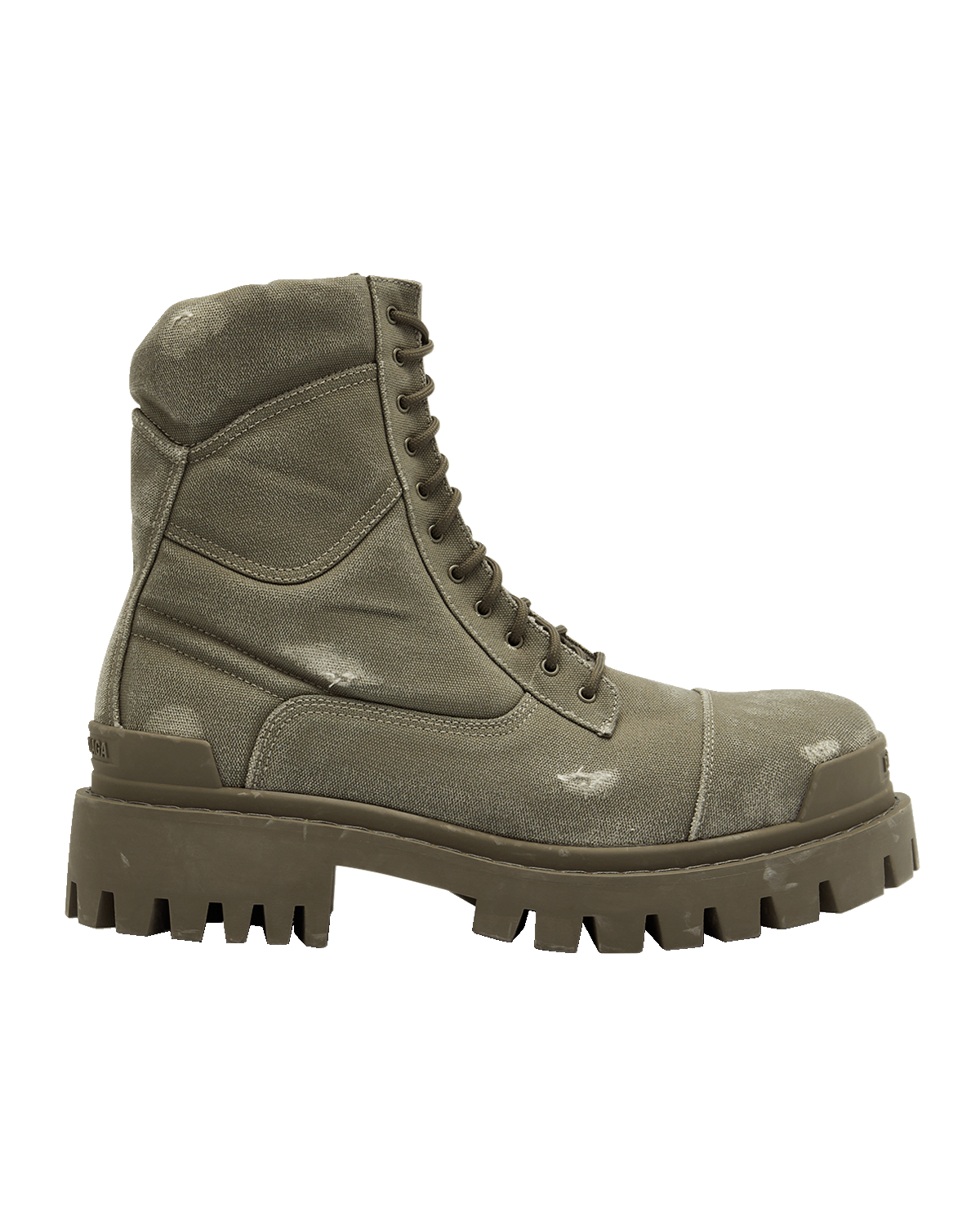 Balenciaga Men's Strike Bootie Lace-Up Canvas Ankle Boots