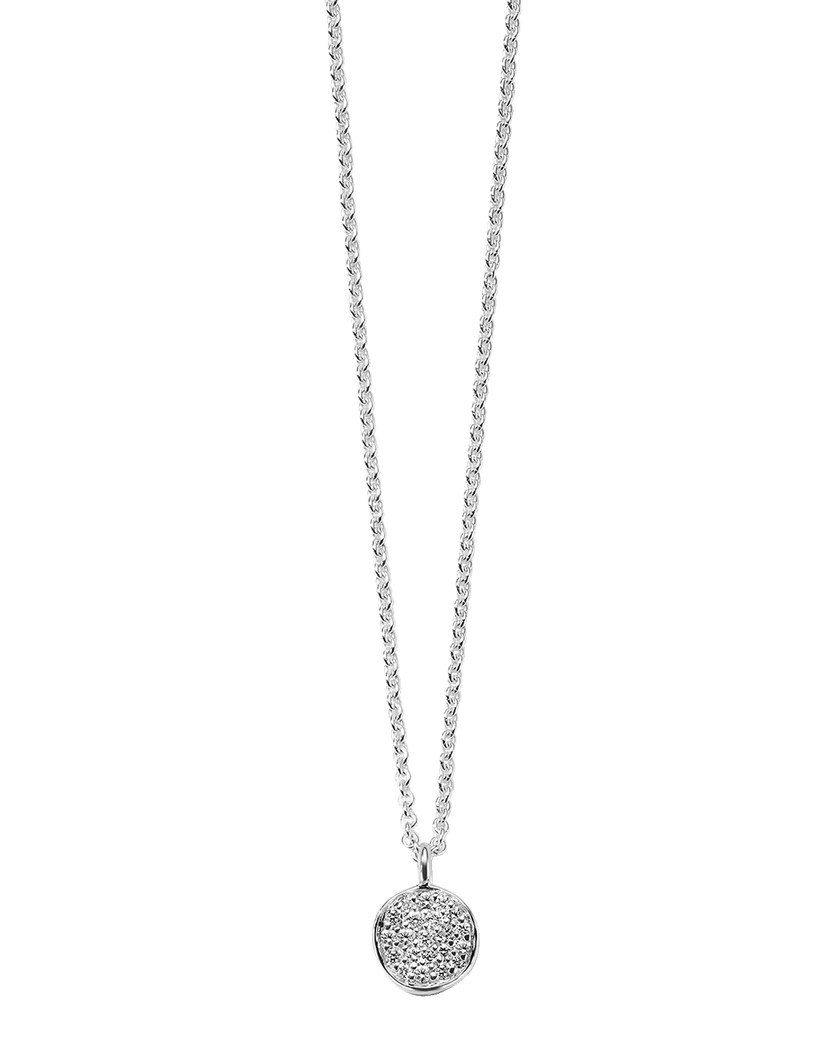Ippolita Sterling Silver Stardust Diamond Disc Necklace
