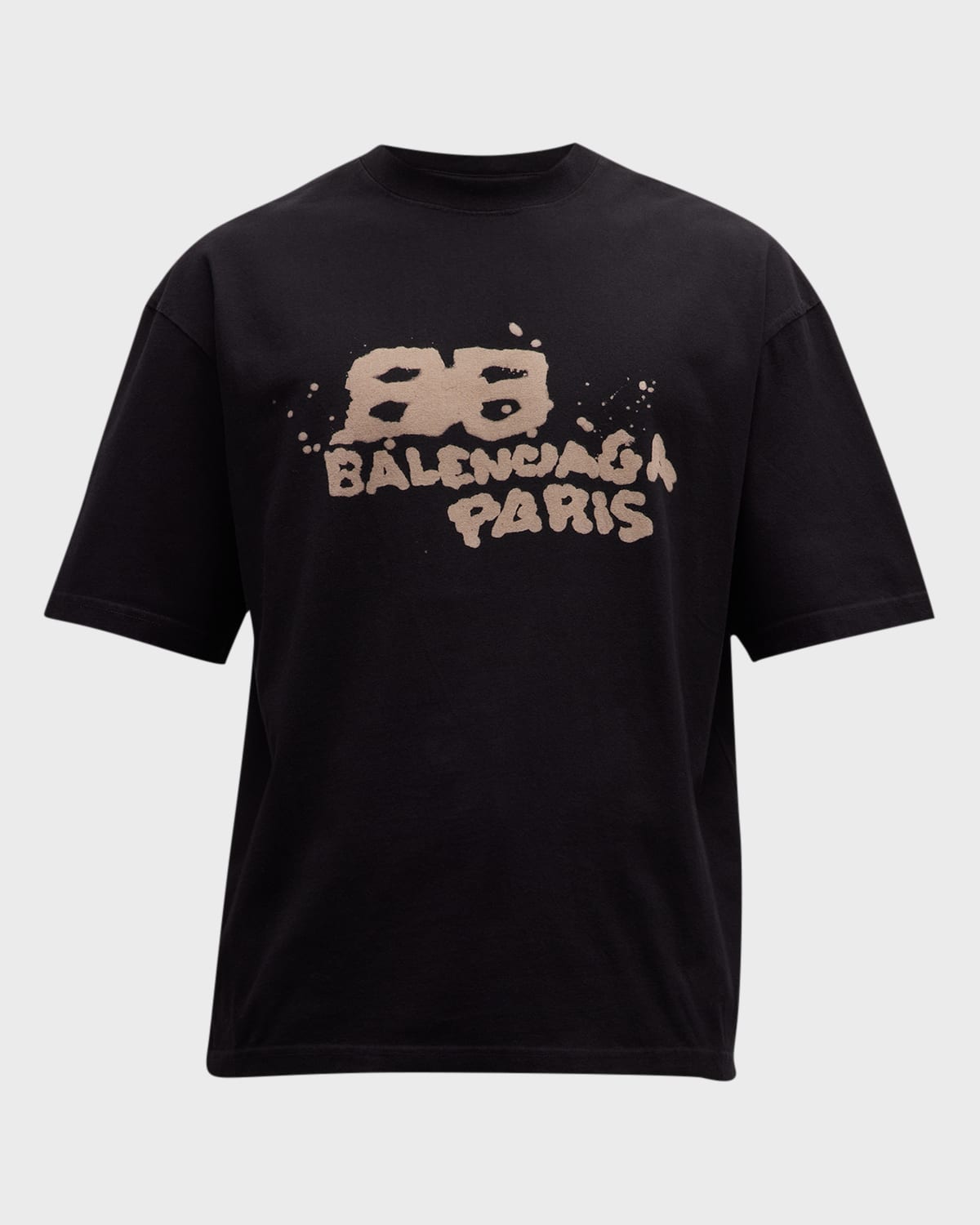 Balenciaga Men's Dirty BB Paris Icon T-Shirt