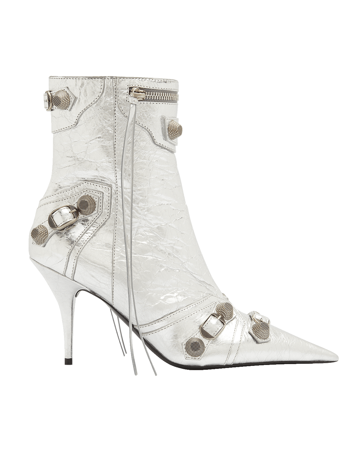 Balenciaga Cagole 90mm Booties Metallized