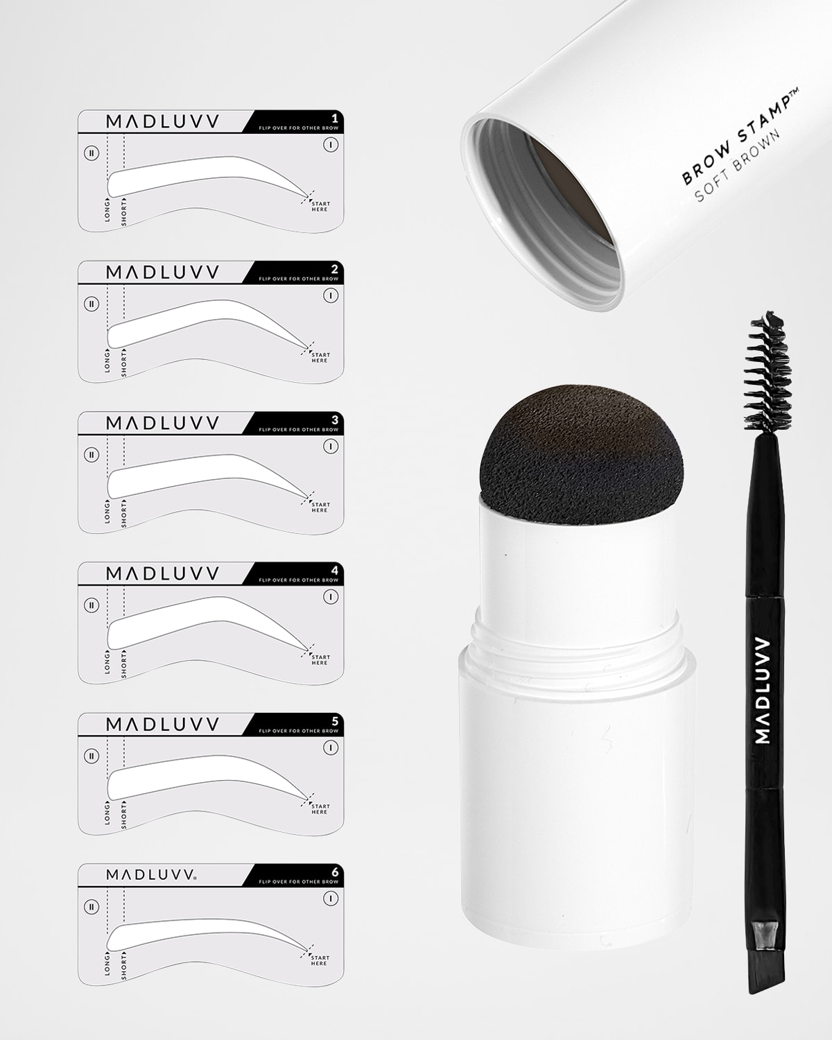 Madluvv Brow Stamp Kit In Brown