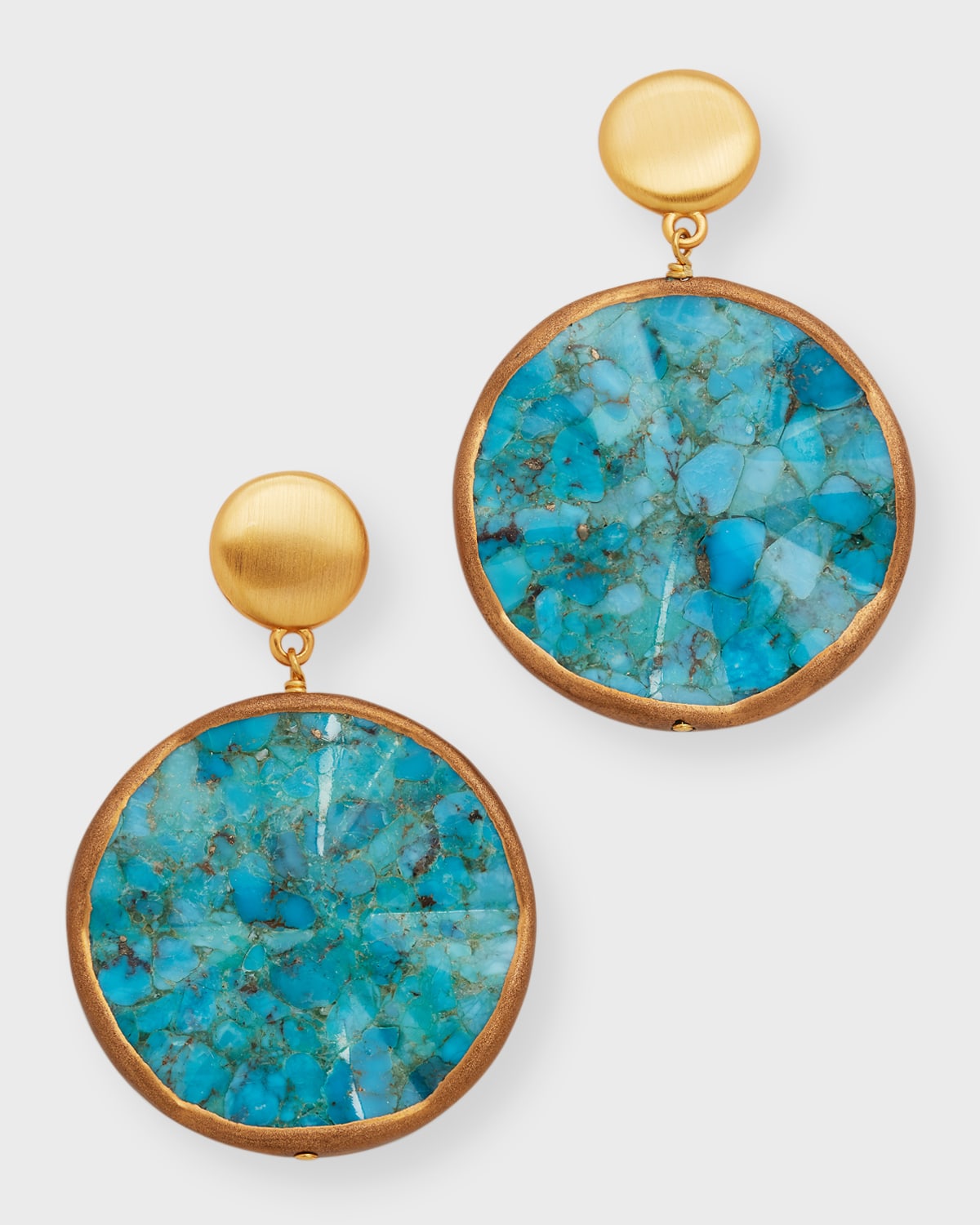 Turquoise Colored Beaded Drop Earring