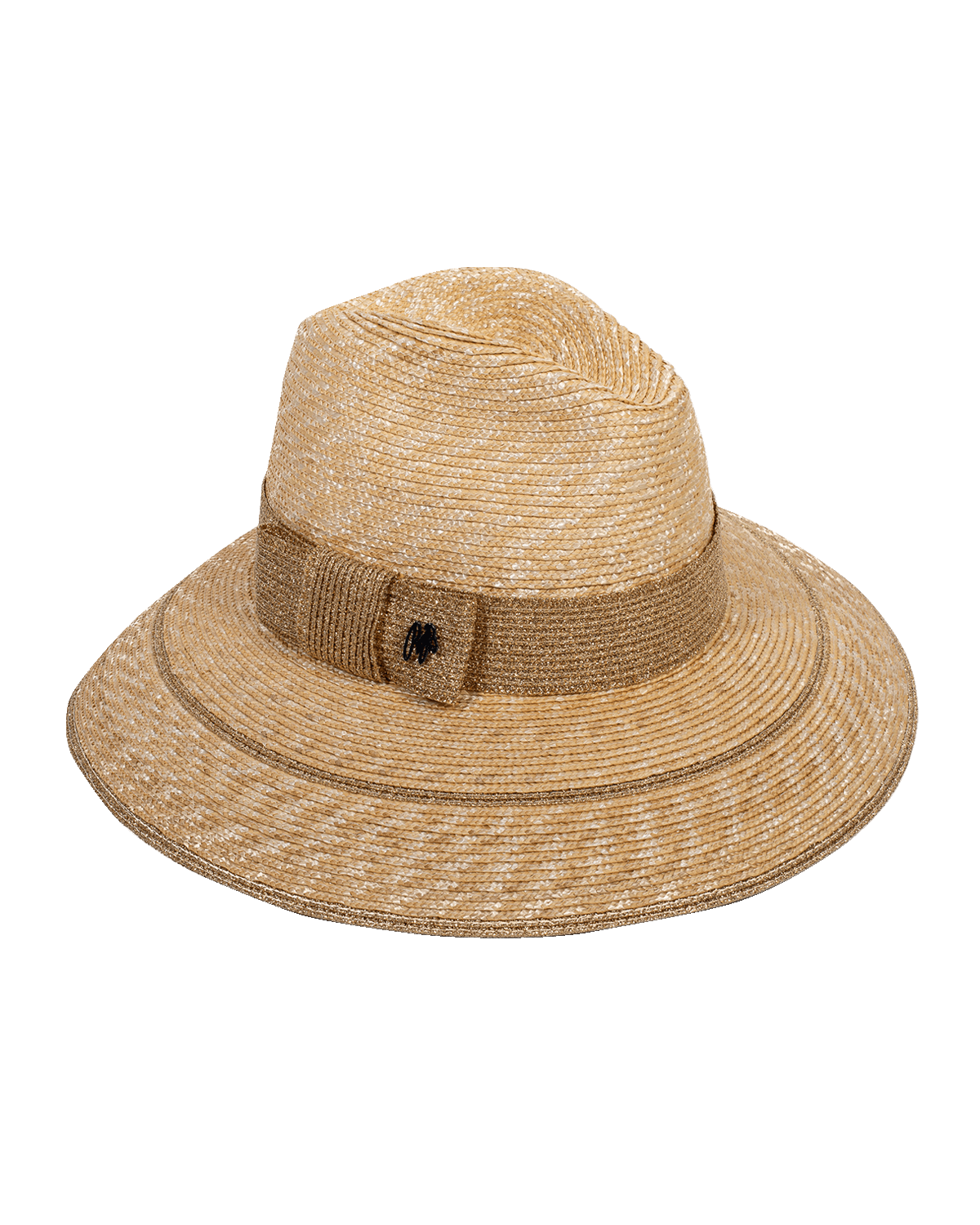 Raffaello Bettini Cory Straw Fedora With a Silk Organza Bow
