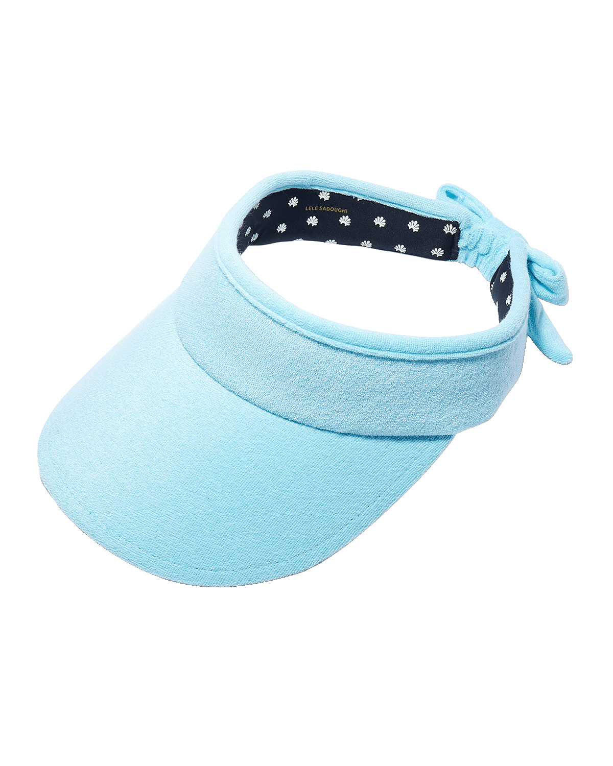 Lele Sadoughi Aqua Bow-Tie Visor