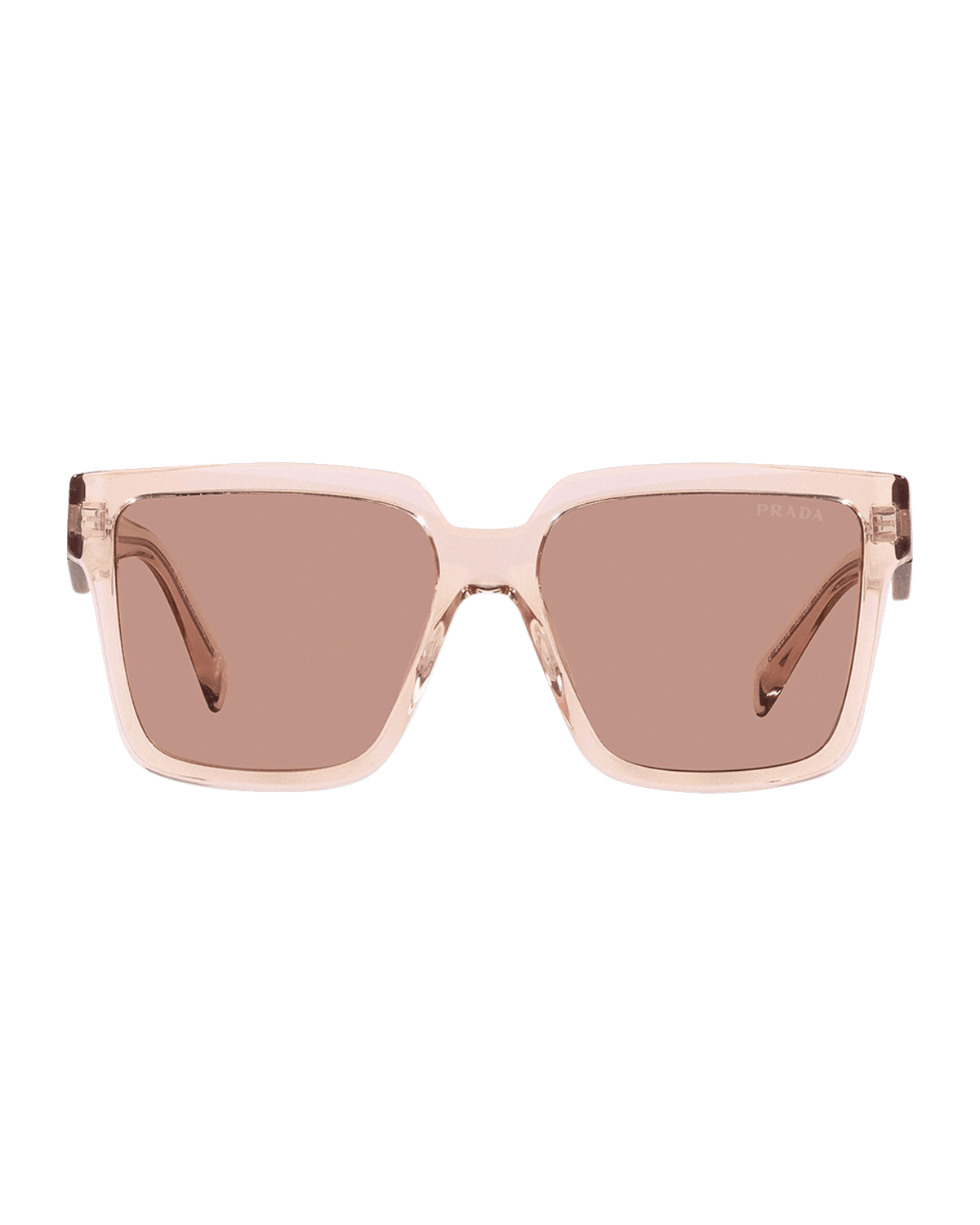 Prada Contrasting Logo Square Acetate & Plastic Sunglasses