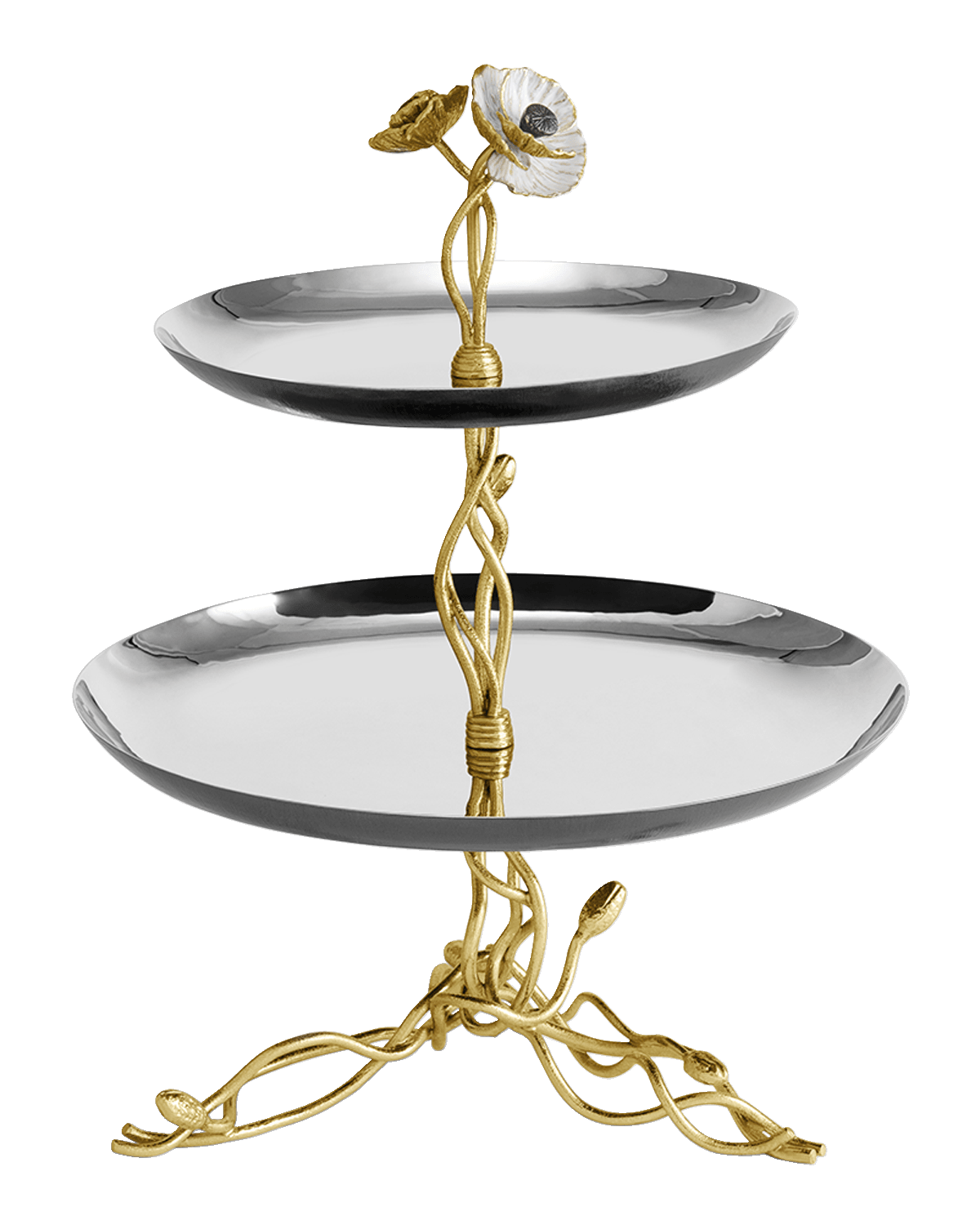 Michael Aram TwoTier Butterfly Ginkgo Porcelain Etagere Neiman Marcus