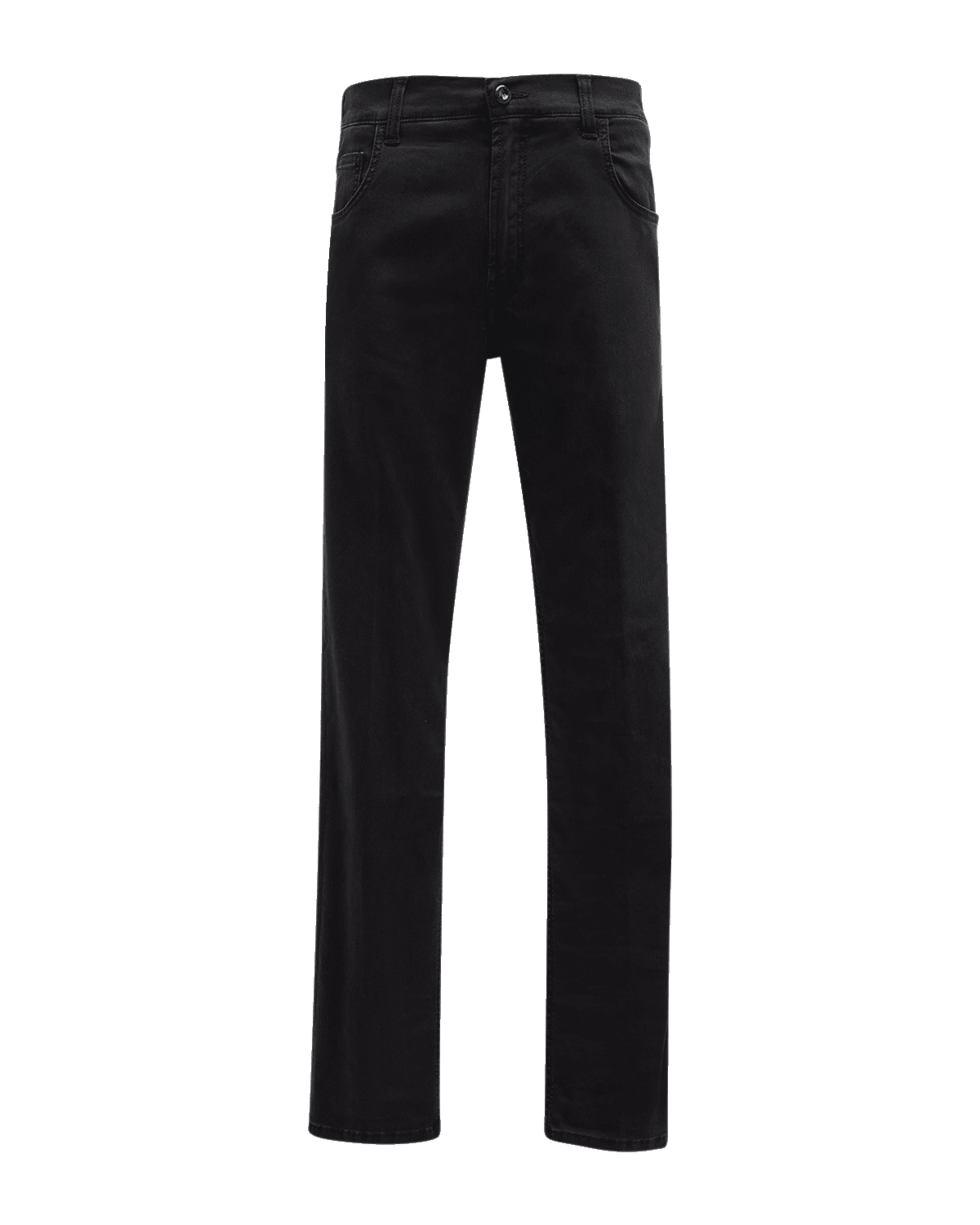 Stefano Ricci Men's Embroidered Logo Black Denim Jeans