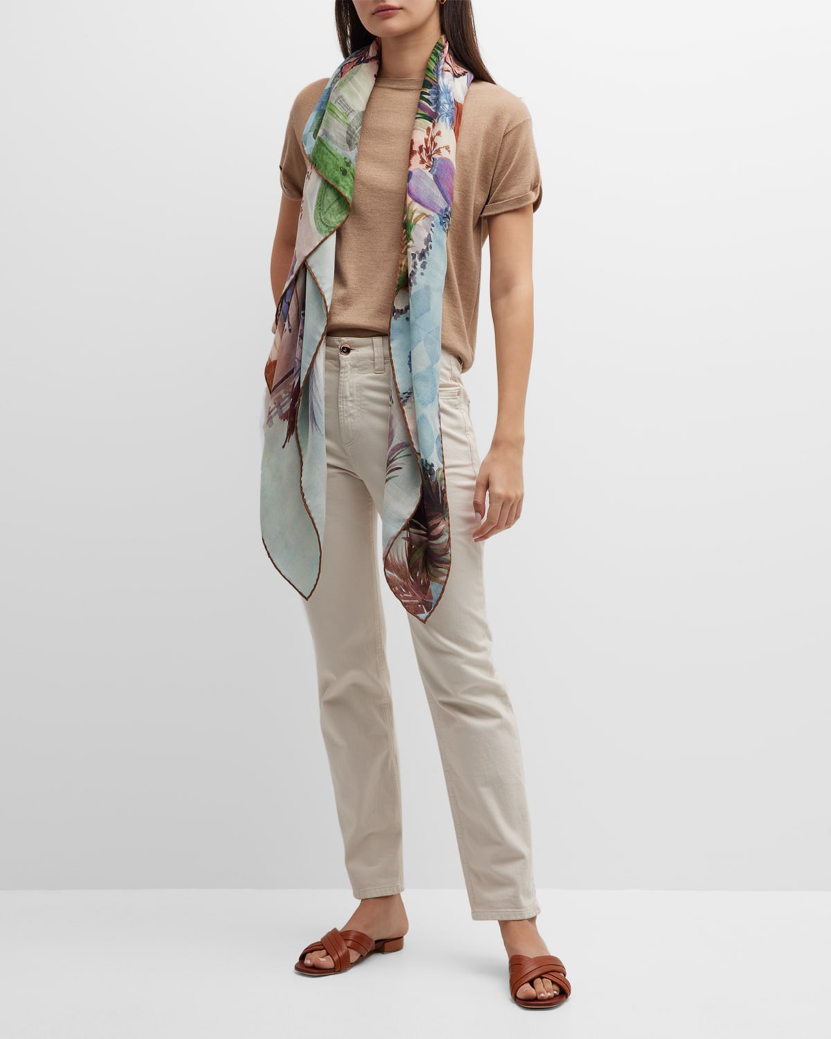 Rani Arabella Roma Cashmere-Blend Scarf