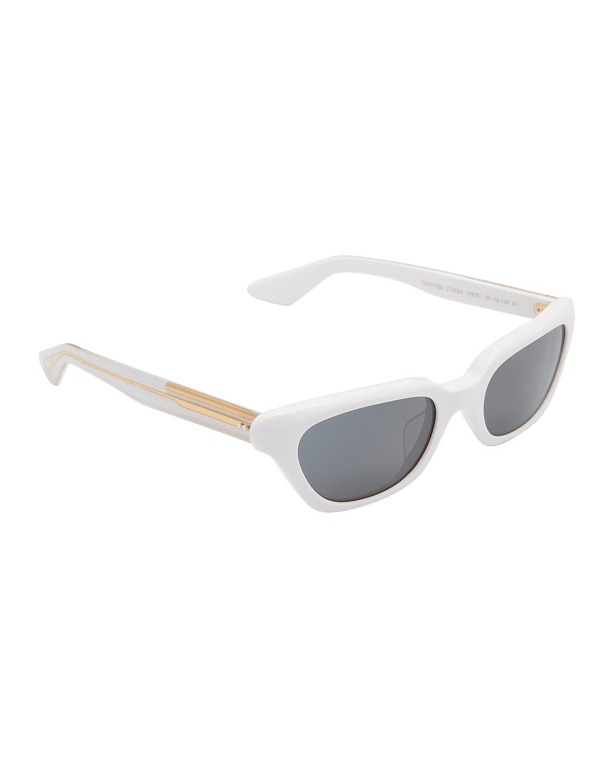 KHAITE x Oliver Peoples 1983C White Acetate & Crystal Cat-Eye Sunglasses