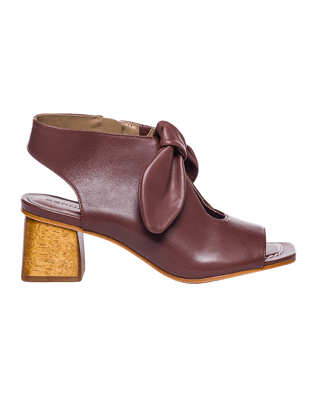 Bernardo Lizzie Leather Knot Zip Sandals