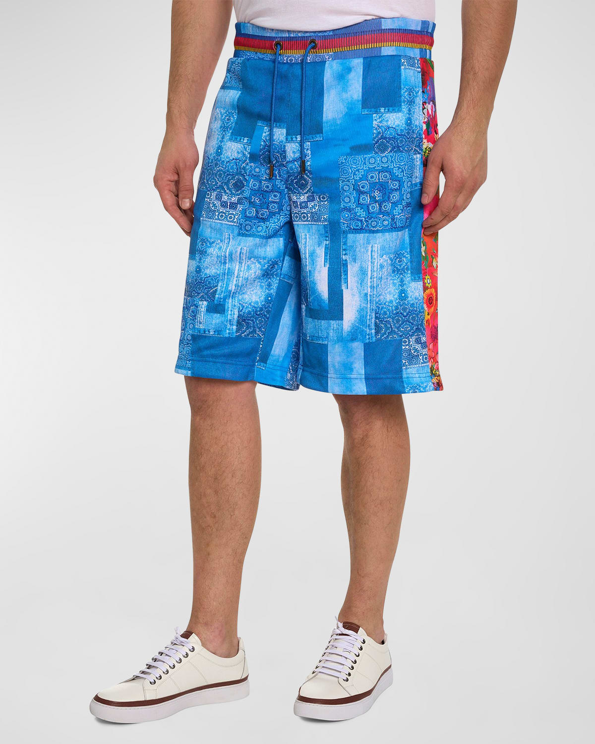 Robert Graham Men's Out With A Bang Printed Knit Shorts