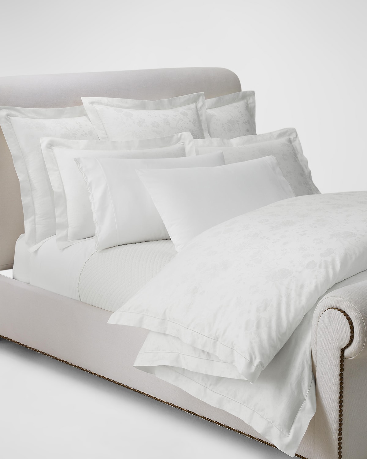 White Jacquard Bedding Neiman Marcus